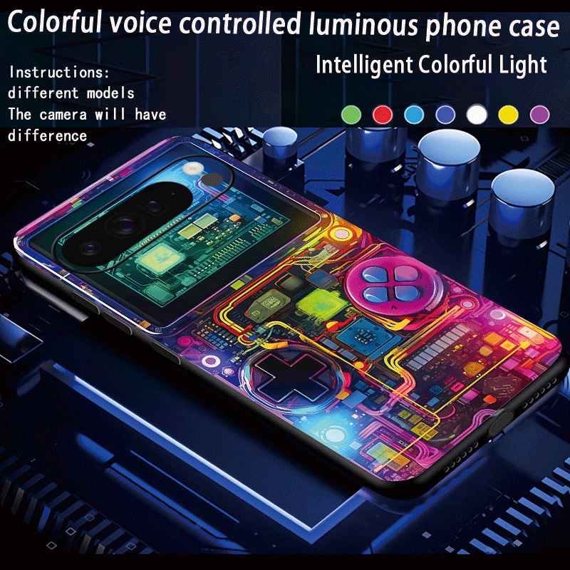 Gaming Console Google - Custodia per telefono LED con console