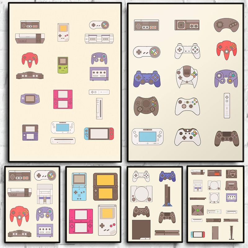 Gaming Console Picture - Videogioco portatile e console Evolution Poster