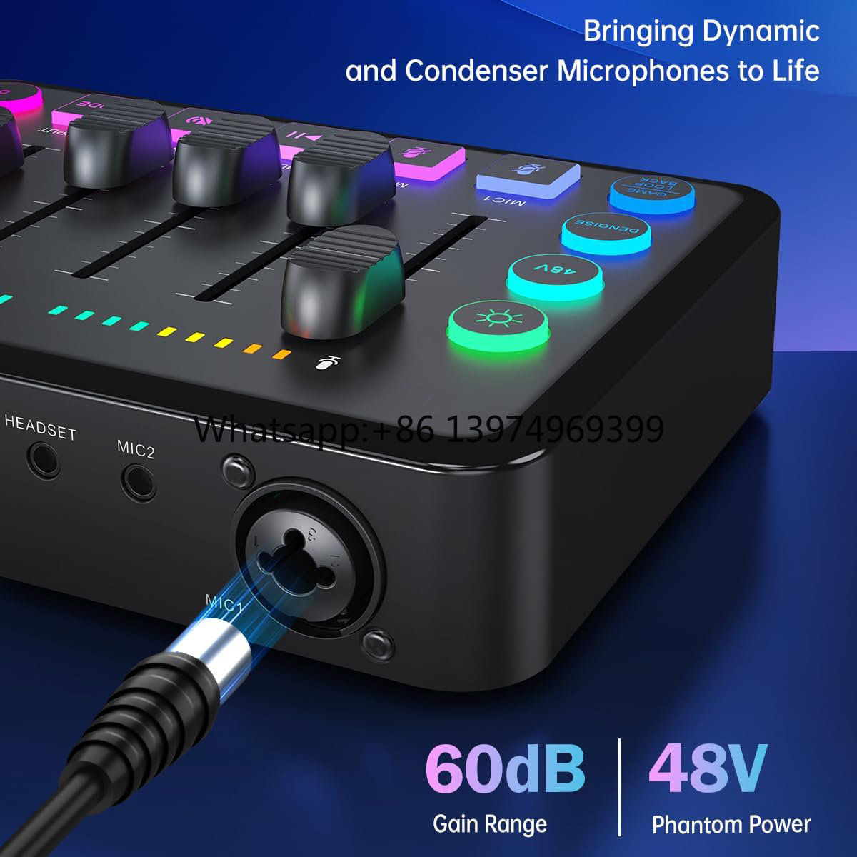 Gaming Console Bundle - Mixer Audio RGB Ricaricabile con Alimentazione