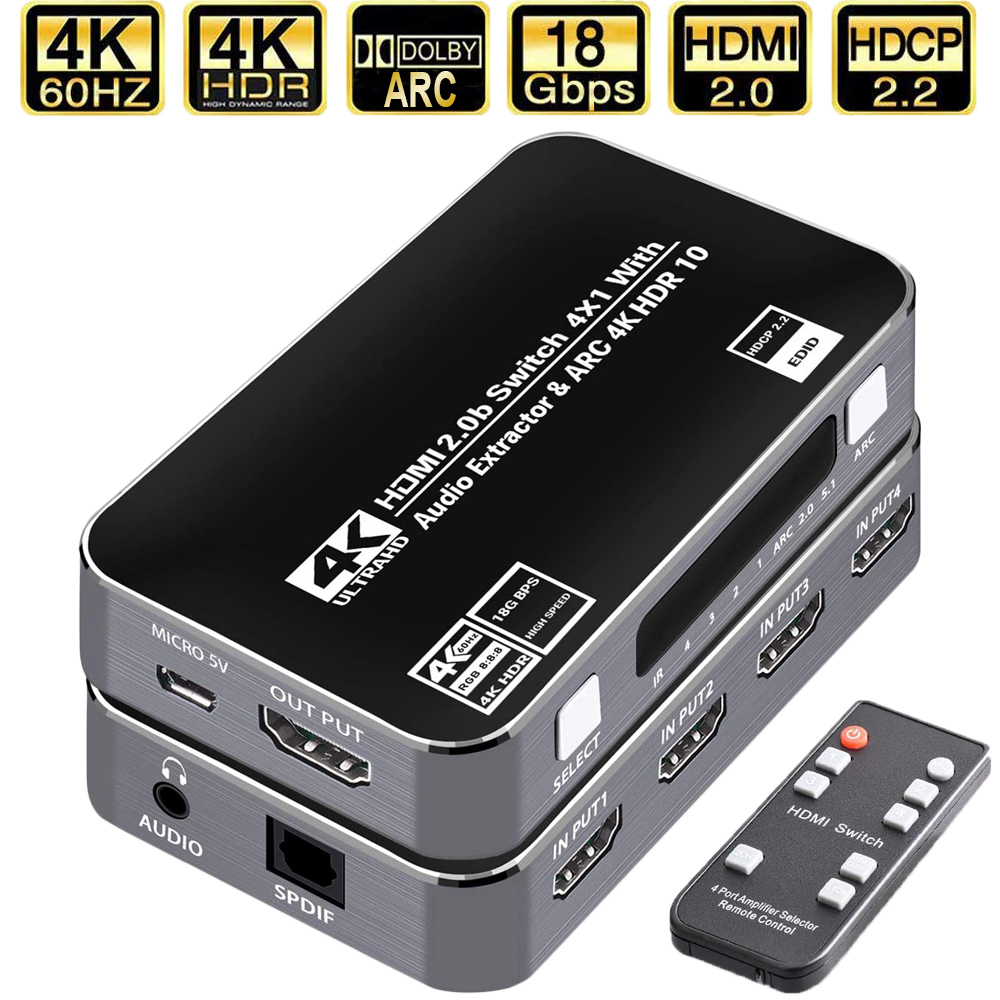 Gaming Console Bundle - Switch HDMI 4K 60Hz HDR con