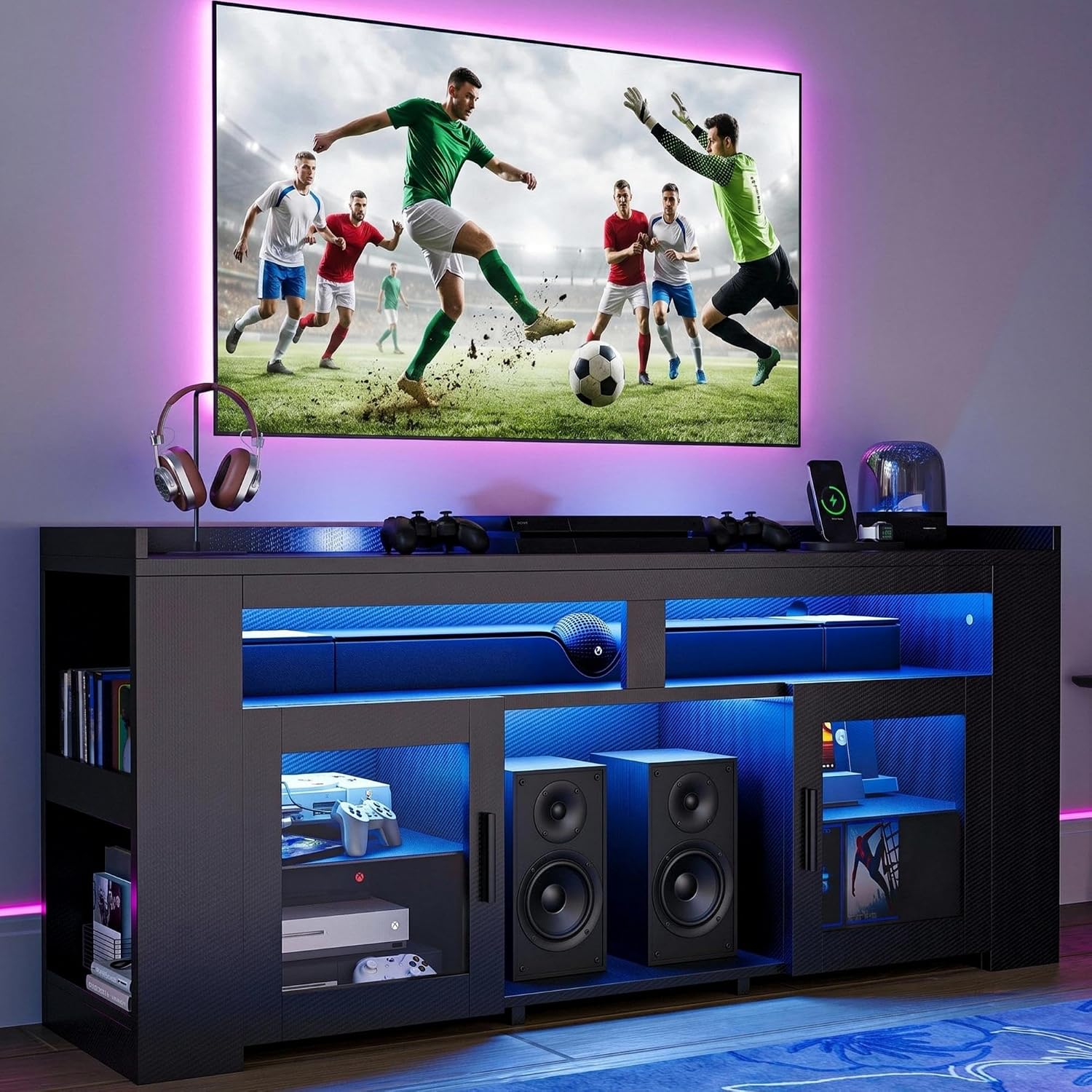 Mobile TV con Stazione di Rica - Gaming Console Tv Stand recensione e prezzo