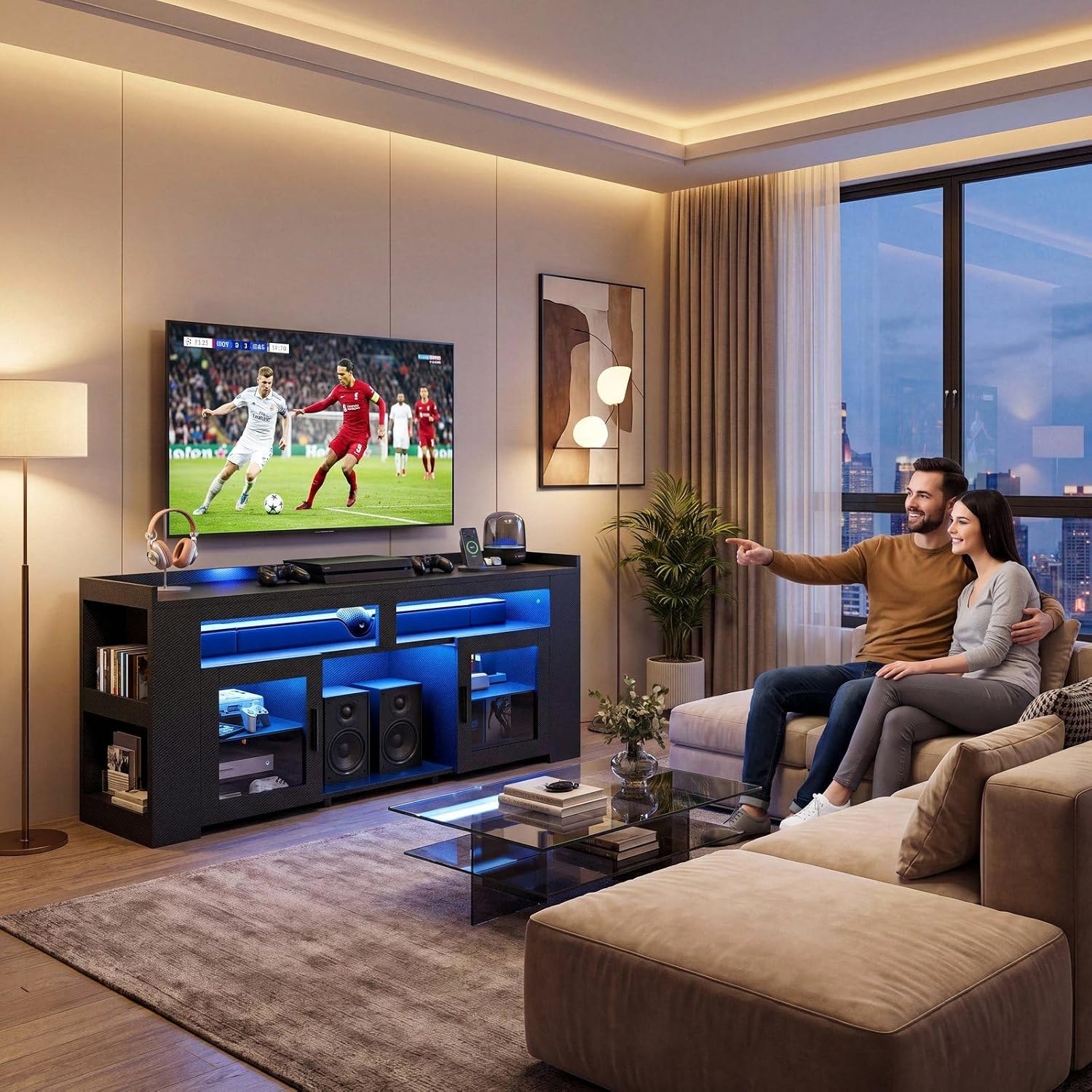 Mobile TV con Stazione di Rica - Gaming Console Tv Stand recensione e prezzo