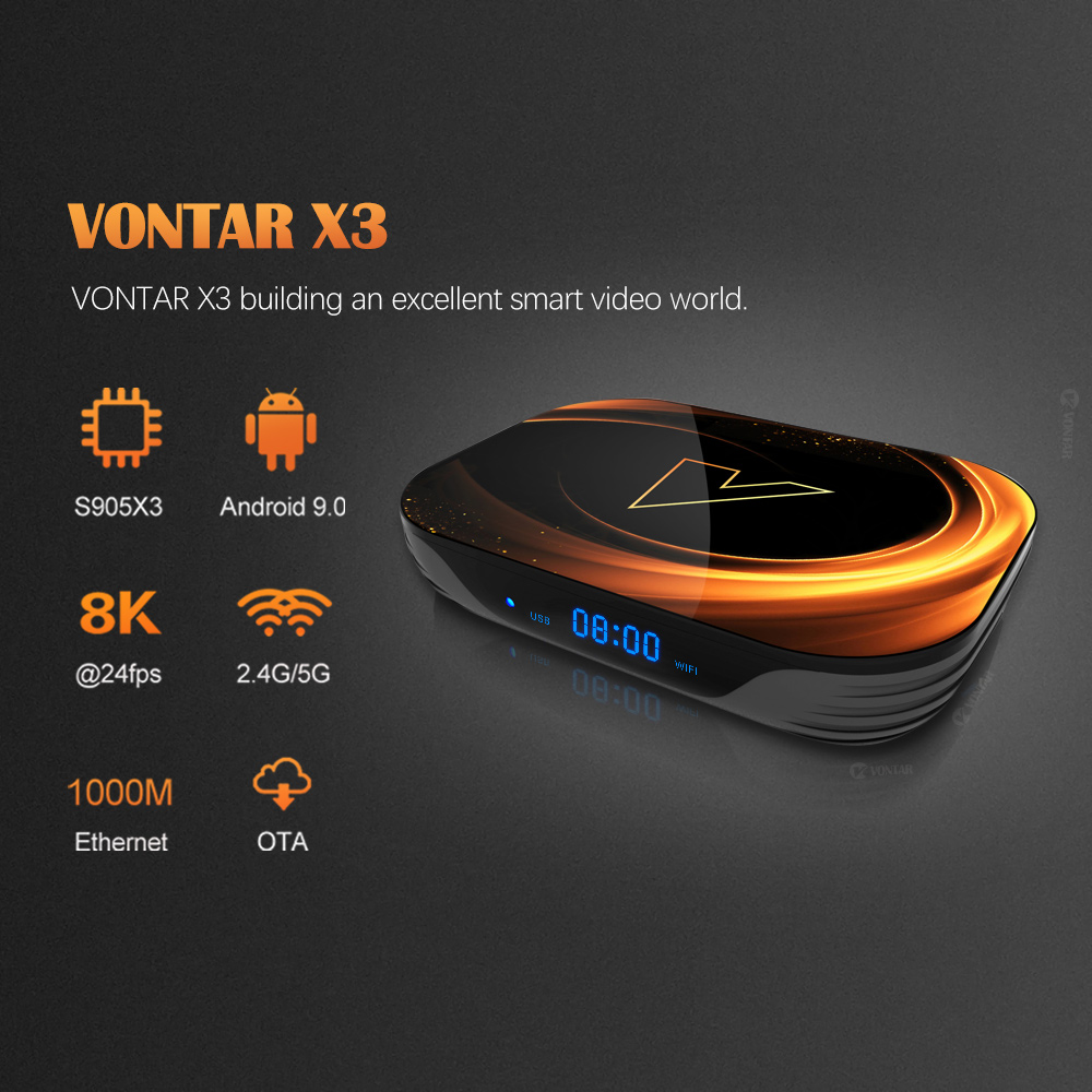 VONTAR X3 4GB 32GB 8K TV BOX A - Gaming Console Tv Stand recensione e prezzo