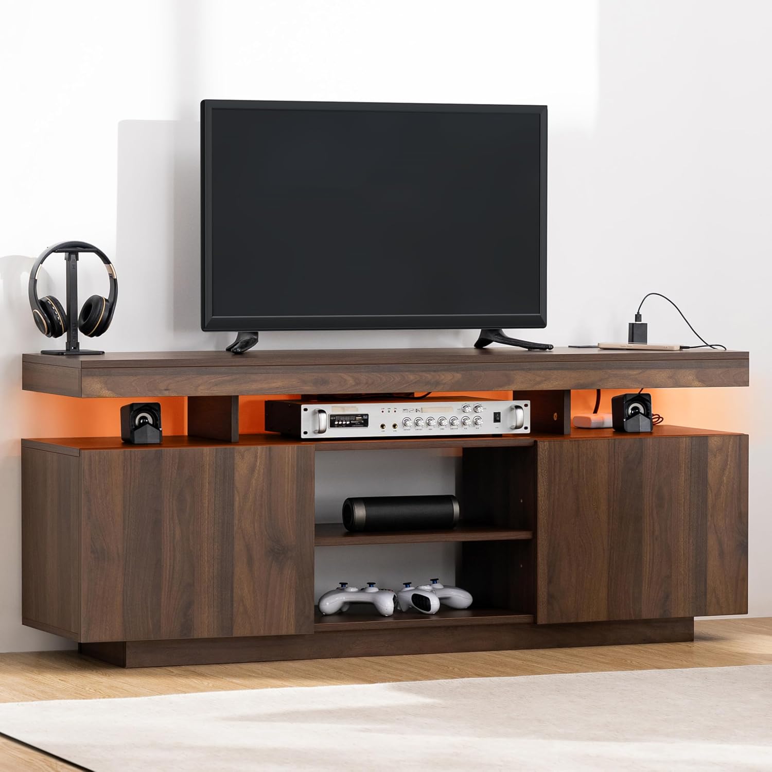 Mobile TV LED con Prese di Cor - Gaming Console Tv Stand recensione e prezzo
