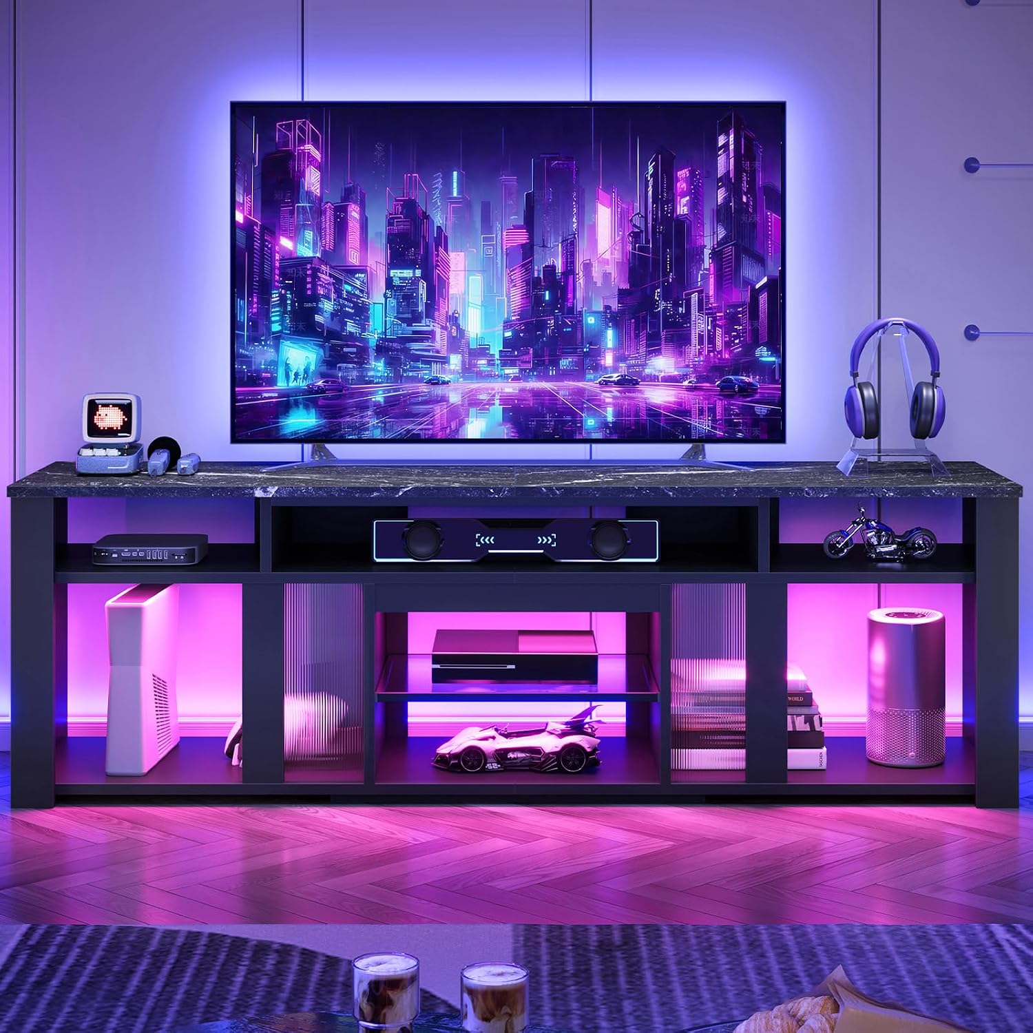 Mobile TV da 80 Pollici, Centr - Gaming Console Tv Stand recensione e prezzo