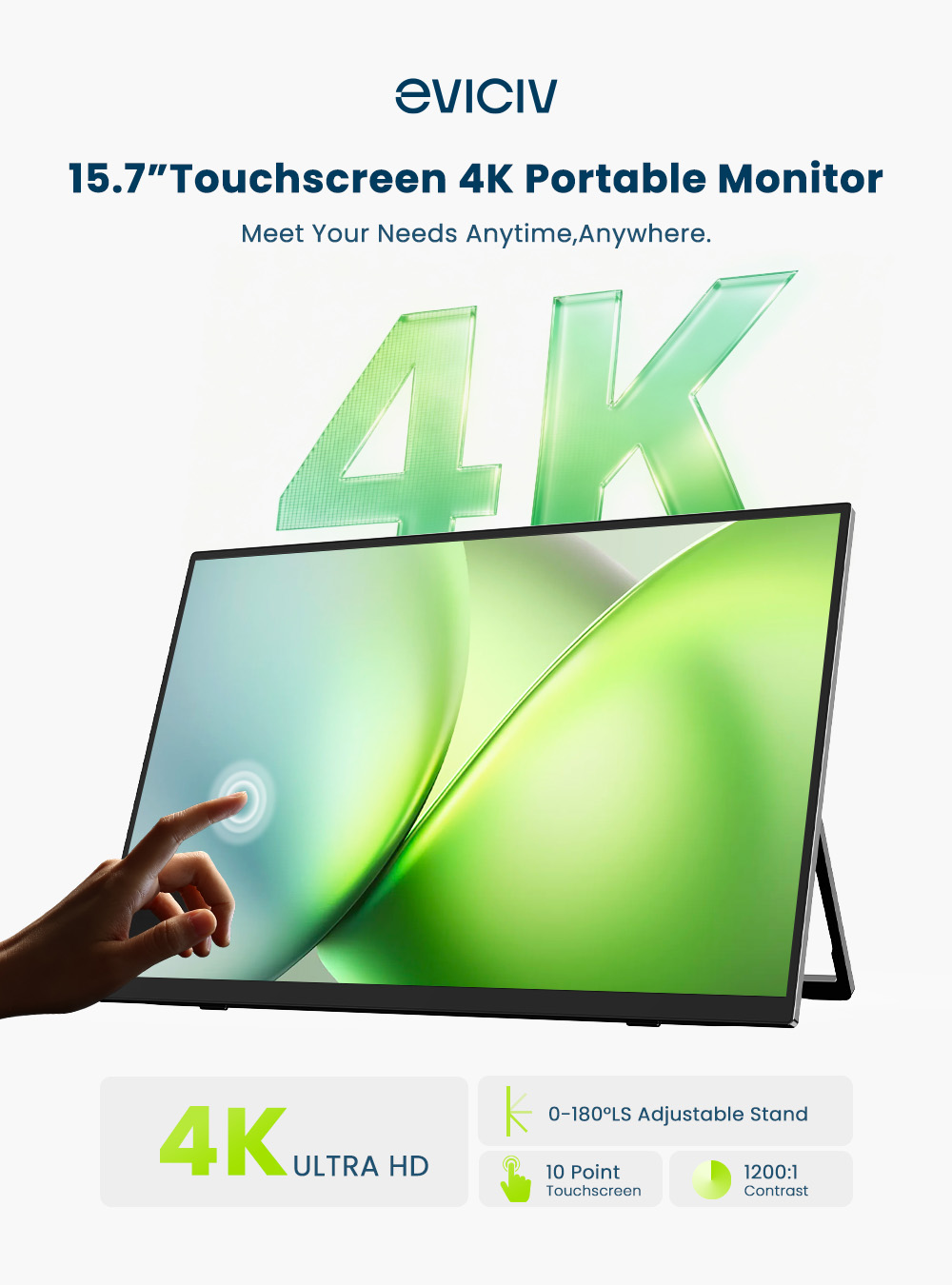 Monitor Portatile EVICIV 4K co - Gaming Console Type recensione e prezzo
